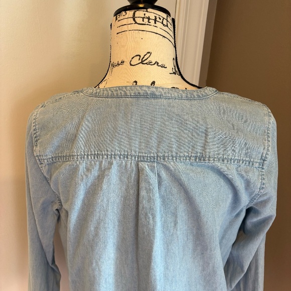 J Jill chambray french knot button down shirt - Picture 7 of 9